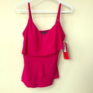 NWT miracle suit layered tankini top